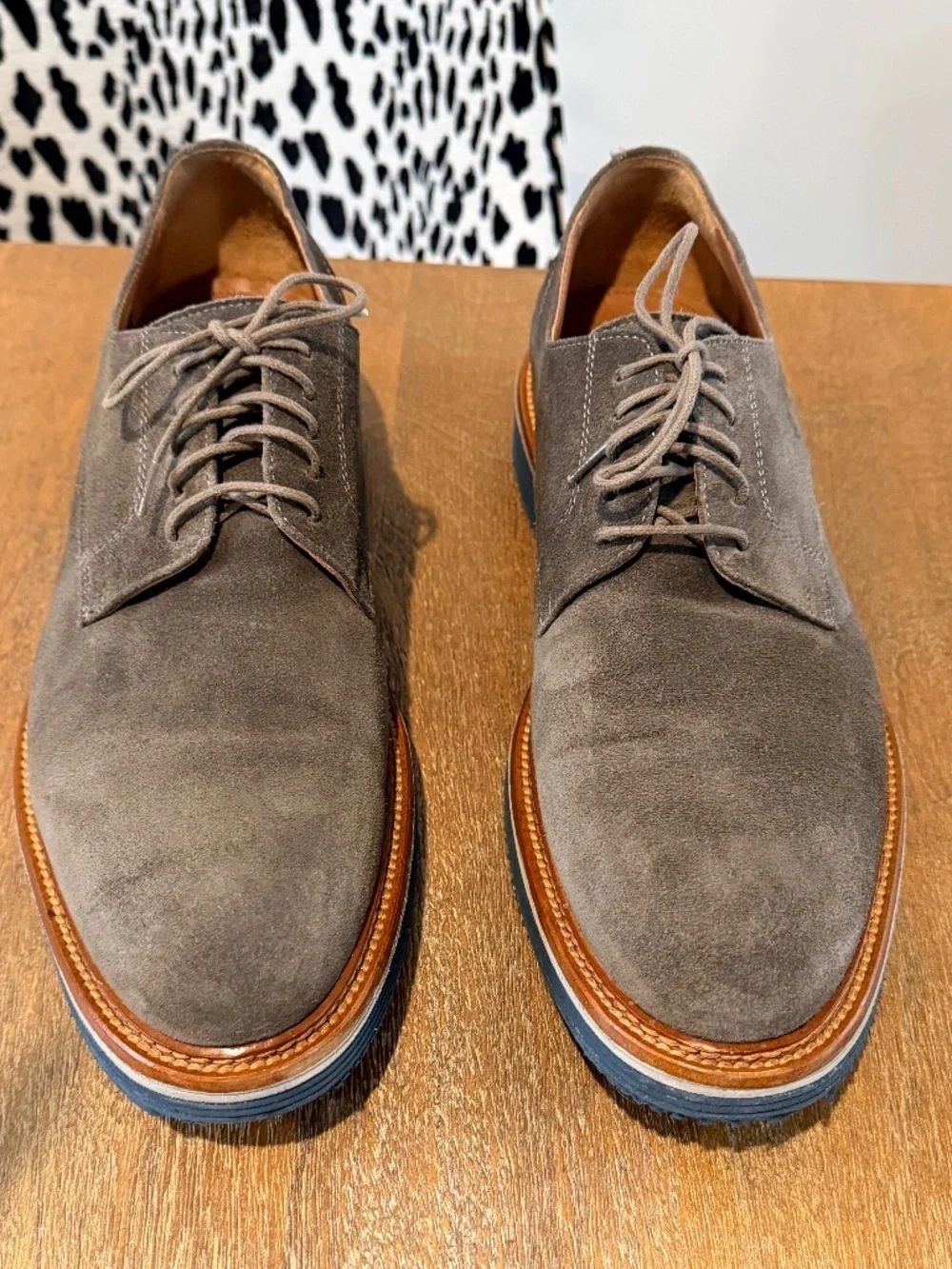 Johnston Murphy Jenson Gray Suede Plain Toe Size 10